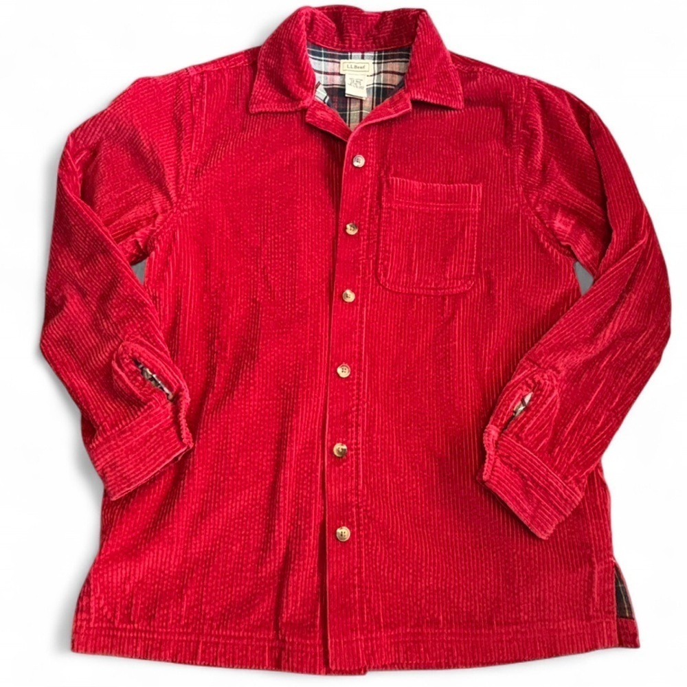 L.L.Bean Flannel-Lined Corduroy Shirt Jacket
Women’s XS Regular Red 100% Cotton